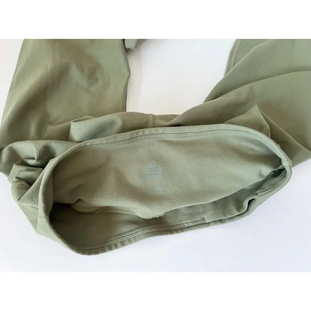 Prana Womens Size Small Pillar Leggings 7/8 Yoga Green Full Length Mid Rise - Picture 3 of 5